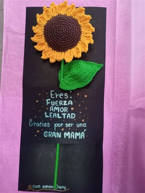 Girasol A Crochet En Rosas De Ganchillo Ramo De Ganchillo