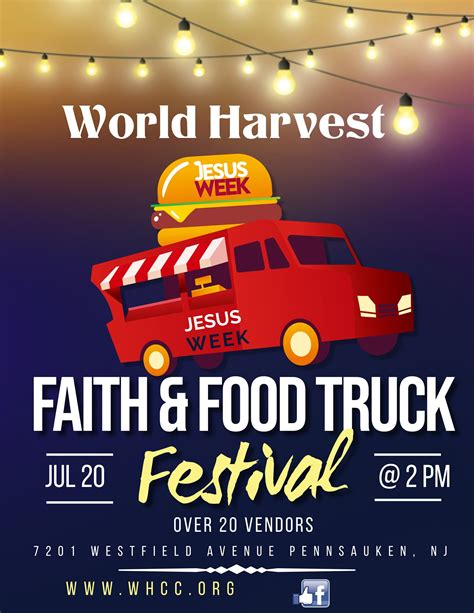 Food Truck Festival in Pennsauken at World Harvest Christian Center