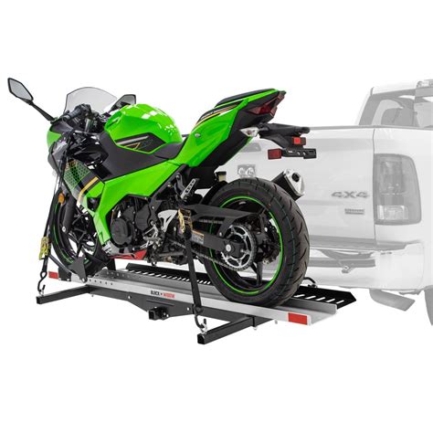 Black Widow Deluxe Steel Motorcycle Carrier 600 Lbs Capacity