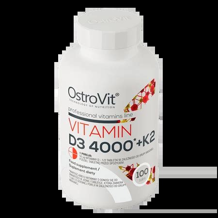 OstroVit Witamina D3 4000 K2 100 Tabletek Oficjalny Sklep