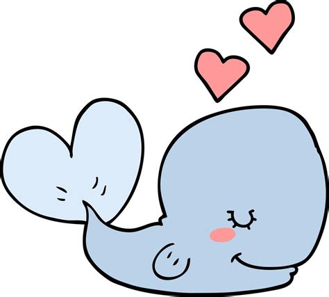 Cartoon Whale In Love 12138348 Vector Art At Vecteezy