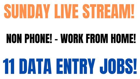 11 Data Entry Work From Home Jobs Hiring Now Youtube