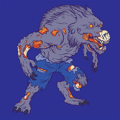 werewolf zombie art 3725304 Vector Art at Vecteezy