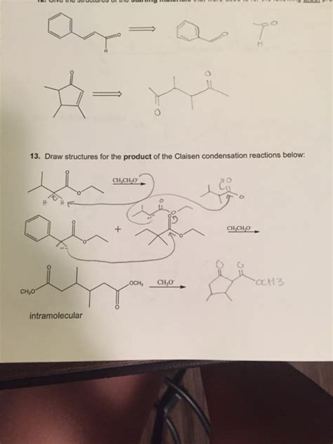 Solved Draw Structures For The Product Of The Claisen Chegg