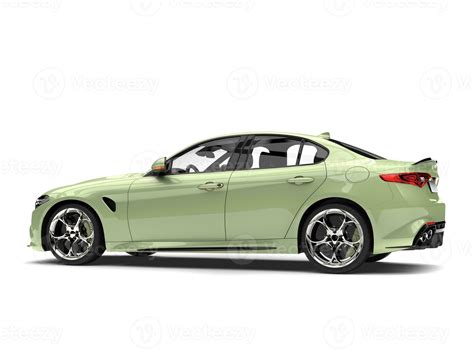 Pale pastel green modern fast car - side view 31198238 Stock Photo at ...