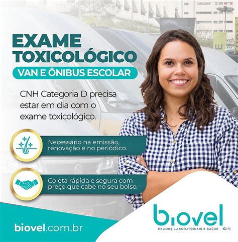 Exame Toxicológico Cascavel PR LAB BIOVEL CASCAVEL PR C N H