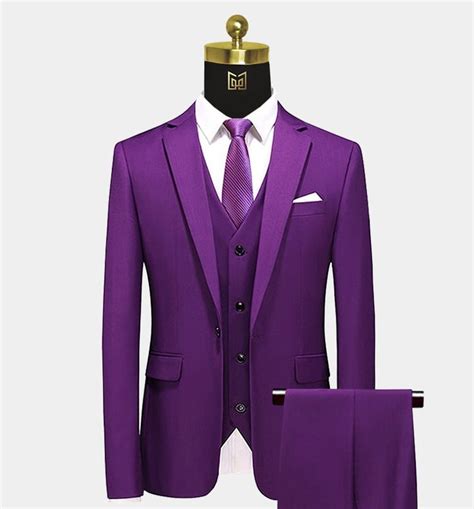 3 Piece Purple Suit Purple Suits Purple Prom Suit Purple Outfits