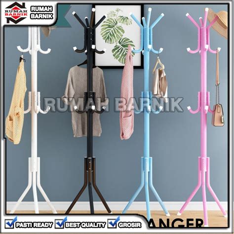 Jual Rb Stand Hanger Gantungan Berdiri Baju Topi Tas Jaket Serbaguna