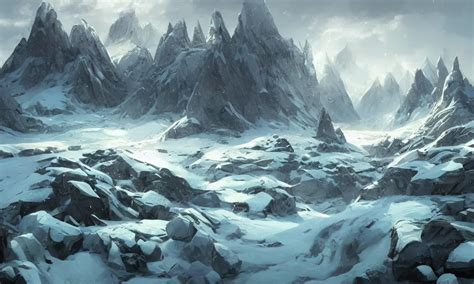 Arctic Tundra Landscape Digital Art Concept Art Stable Diffusion