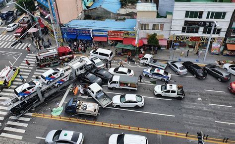 ‘3명 사망‧16명 부상 여수 탁송 차량 사고 운전자 구속