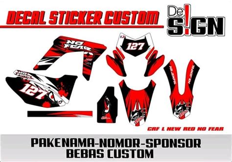 Jual Decal CRF L NEW Red White Di Lapak Awehhdecal Bukalapak