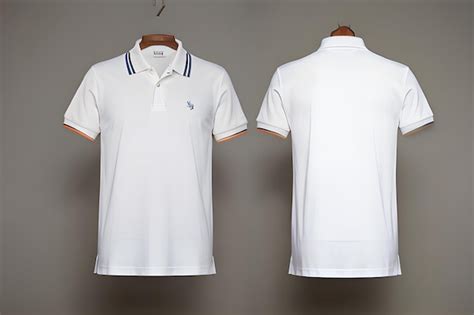 Maqueta Realista De Una Camiseta De Polo Blanca Masculina Foto Premium