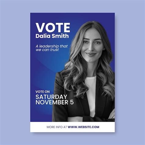 Free Vector Vote Election Poster Template Design