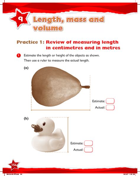 Max Maths Year Work Book Review Of Measuring Length In Centimetres