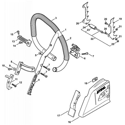 Stihl MS 362 Chainsaw (MS362 & C) Parts Diagram, Wrap Around Handlebar