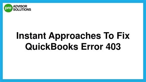 Ppt Best Way To Fix Quickbooks Error Powerpoint Presentation