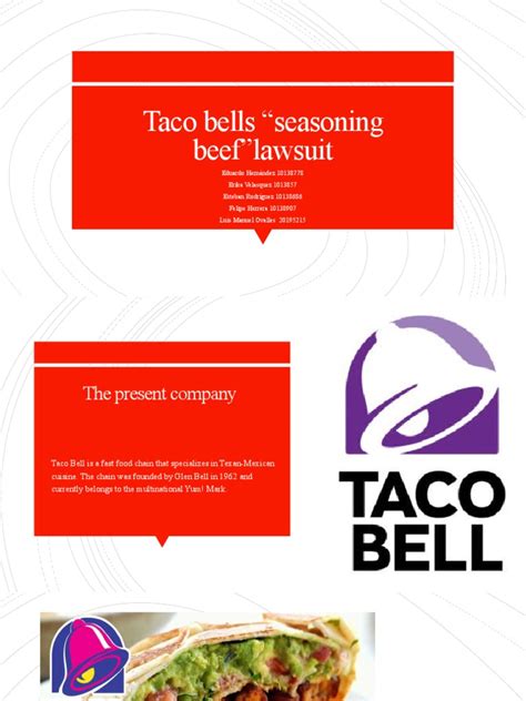 Taco Bell Seasoning Beef Lawsuit Pdf