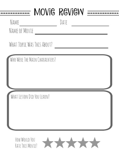 Film Review Worksheet