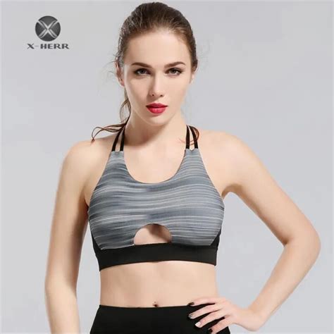 X HERR Nova Chegada Esportes Das Mulheres Top Backless Oco Out Sólidos