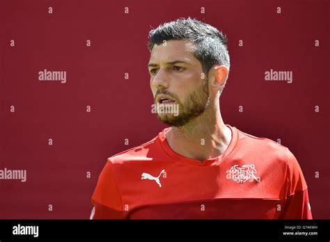 Switzerlands Blerim Dzemaili During Training At The Estadio Nacional