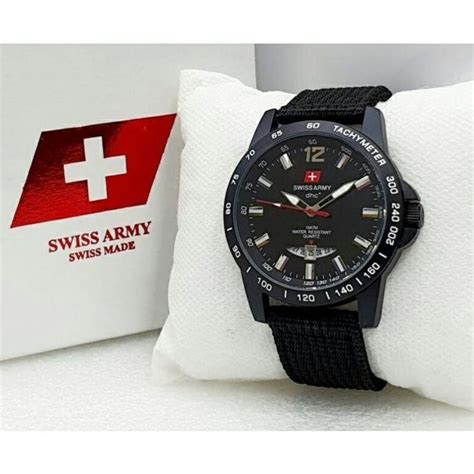 Jual Jam Tangan Pria Swiss Original Army Dhc Bahan Canvas Tanggal