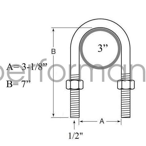 New Trailer U Bolt Kit For 5200 7000lbs 3 Round Axle 7 Long 1 2 Dia