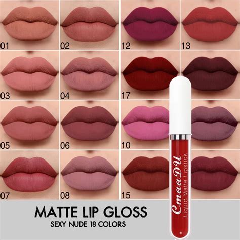 Batom Brilho Labial Gloss Mate Aveludado À Prova D água 6 Cores