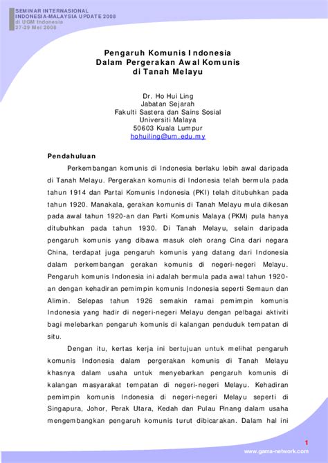 (PDF) Pengaruh Komunis Indonesia Dalam Pergerakan Awal Komunis di Tanah ...