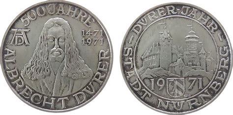 Personen Medaille Silber D Rer Albrecht Auf Seinen