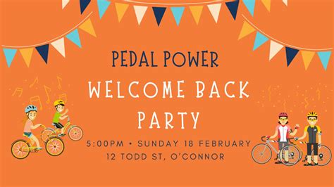 Welcome Back Party | Pedal Power ACT | TidyHQ