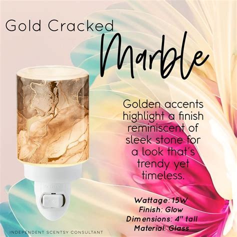 NEW Gold Cracked Marble Scentsy Mini Warmer In 2022 Cracked Marbles