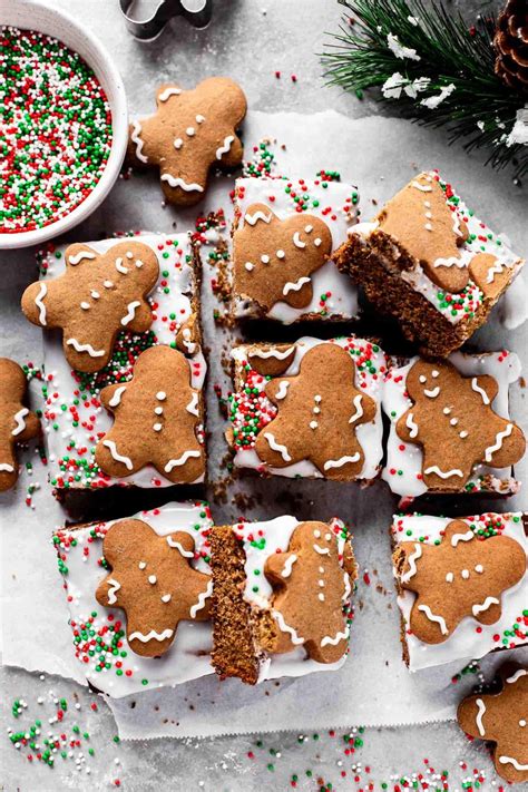 Gingerbread Cookie Bars - Eats Delightful