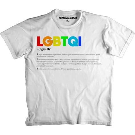 Camiseta Lgbt Significado De Lgbtqi L Sbica Gay Bissexual Travesti Transsexual Queer