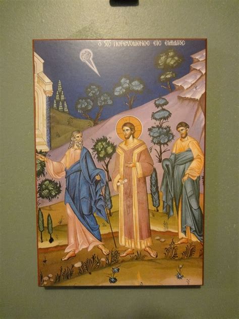 Road to Emmaus icon | Nature canvas painting, Sunset canvas painting ...