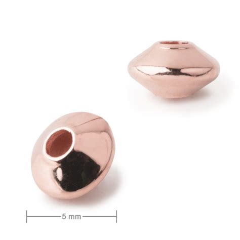 Metal Bead Ufo 5 Mm Rose Gold Manumi Eu