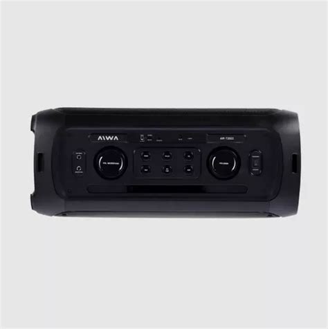 Parlante Bluetooth Portátil Recargable Aux Luces Aiwa Color Negro en