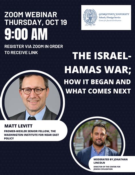 The Israel-Hamas War; How it Began and What Comes Next – Center for Jewish Civilization