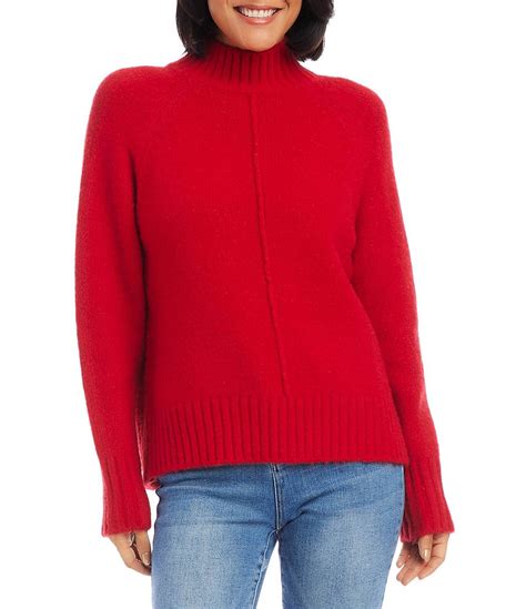 Karen Kane Solid Knit Turtleneck Long Sleeve Sweater Dillard S