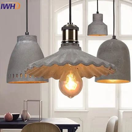 Iwhd Lustre Pingente Estilo Loft Lumin Ria Retr Industrial De Cimento