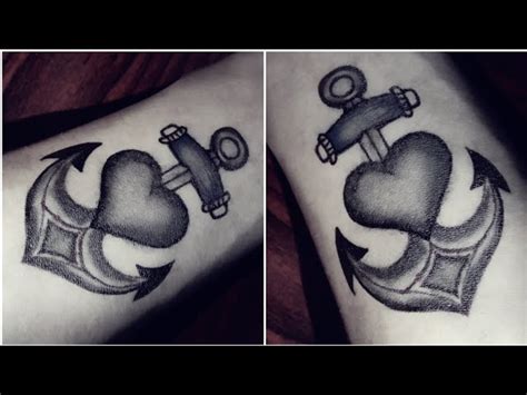 Anchor Heart Tattoo