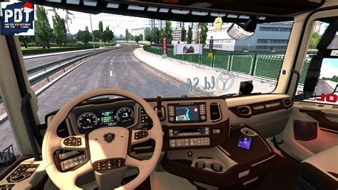 [ets2 V1 36] Pdt Scania Sandr Cmi Brown And Beige Interior Youtube