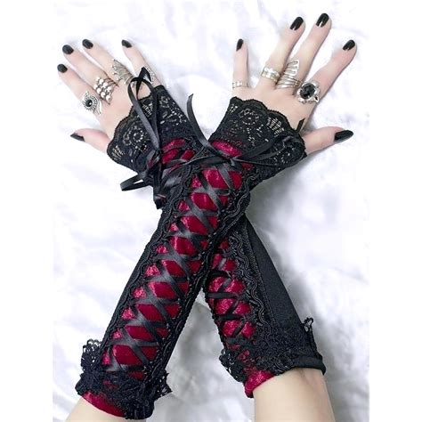 Long Fingerless Gloves Arm Warmers In Gothic By Eusebie On Deviantart