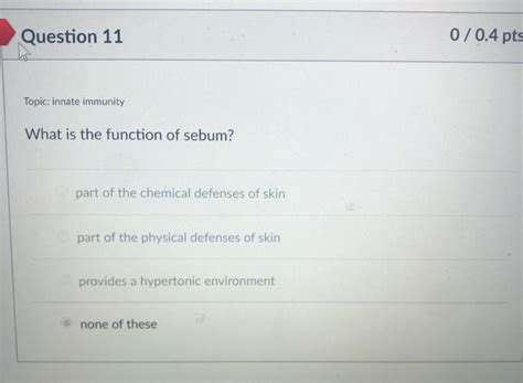 Solved Question Pts Topic Innate Immunity What Is Chegg