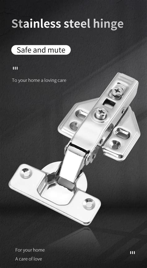 Hydraulic Hinges Cabinet Door Soft Closing Clip On Buffering Stainless