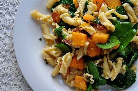 The Parsley Thief Pasta With Butternut Squash Spinach And Prosciutto