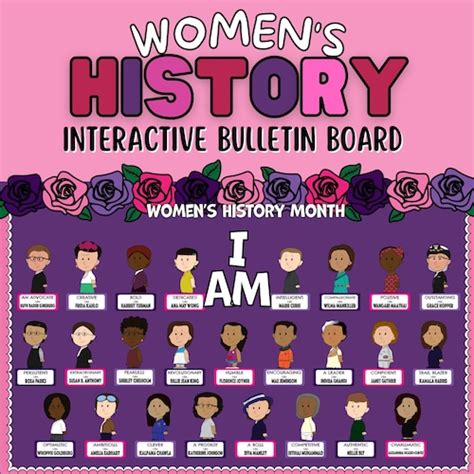 Womens History Month Bulletin Board Female Leaders Etsy