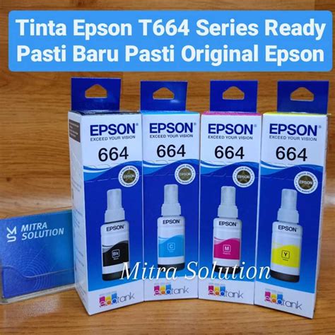 Jual Tinta Epson 664 Original Printer L100 L110 L120 L200 L210 L220