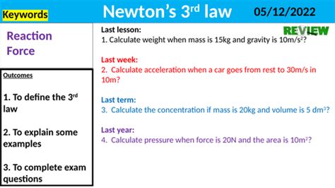 Newton's third law | Teaching Resources