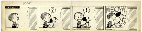 Lot Detail Charles Schulz Original Hand Drawn Peanuts Comic Strip