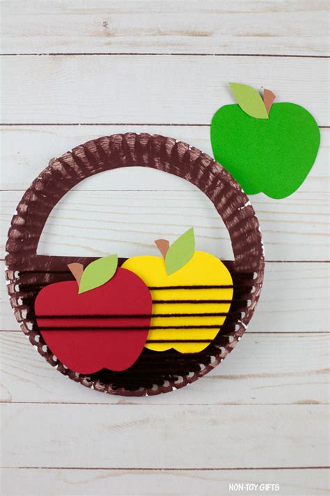 Apple Basket Craft For Kids Fall Craft With Free Template